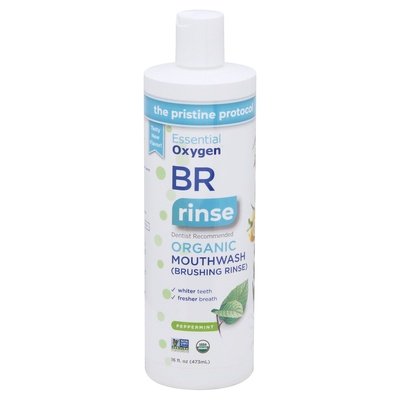 OG2 Essential Oxygen Brushing Rinse Peppermint At least 95% Organic 16 oz. [UNFI #22456] T