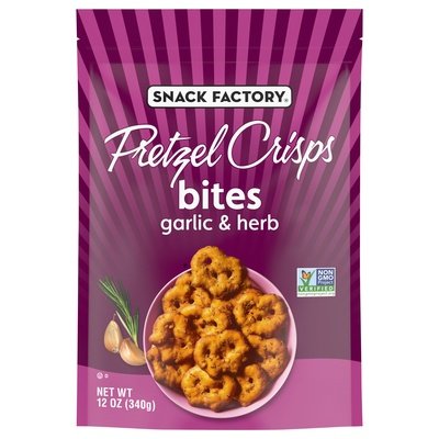 Pretzel Crisps Garlic And Herb Bites 12/12 Oz [UNFI #25282]