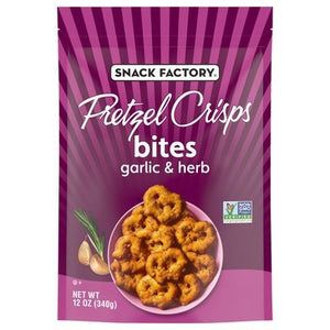 Pretzel Crisps Garlic And Herb Bites 12/12 Oz [UNFI #25282]