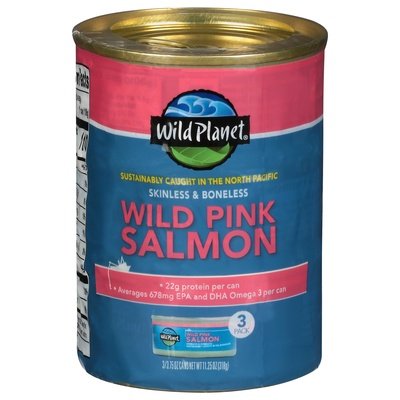 Wild Planet Wild Pink Salmon Boneless Skinless 12/3/3.75 Oz [UNFI #89673]
