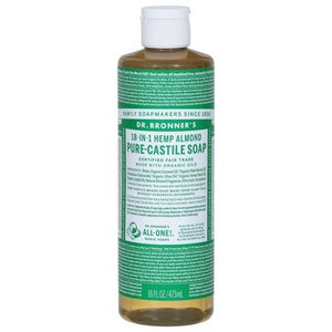 OG3 Dr Bronners Almond Pure Castile Soap 16 OZ [UNFI #54206] T