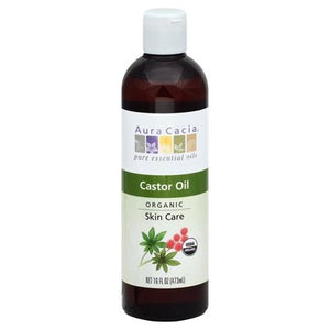 OG2 Aura Cacia Castor Oil 16 OZ [UNFI #71634] T