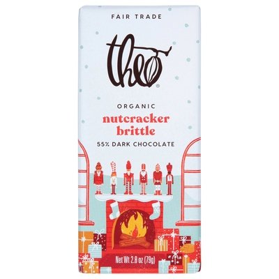 Theo Chocolate Nutcracker Brittle 55% Dark 12/2.8 Oz [UNFI #01153]