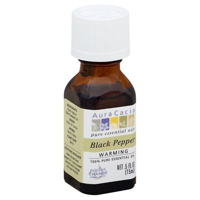 Aura Cacia Black Pepper Oil Warming .5 OZ [UNFI #05627] T