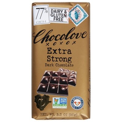 Chocolove Dark Choc Extra Strong 12/3.2 OZ [UNFI #30396]