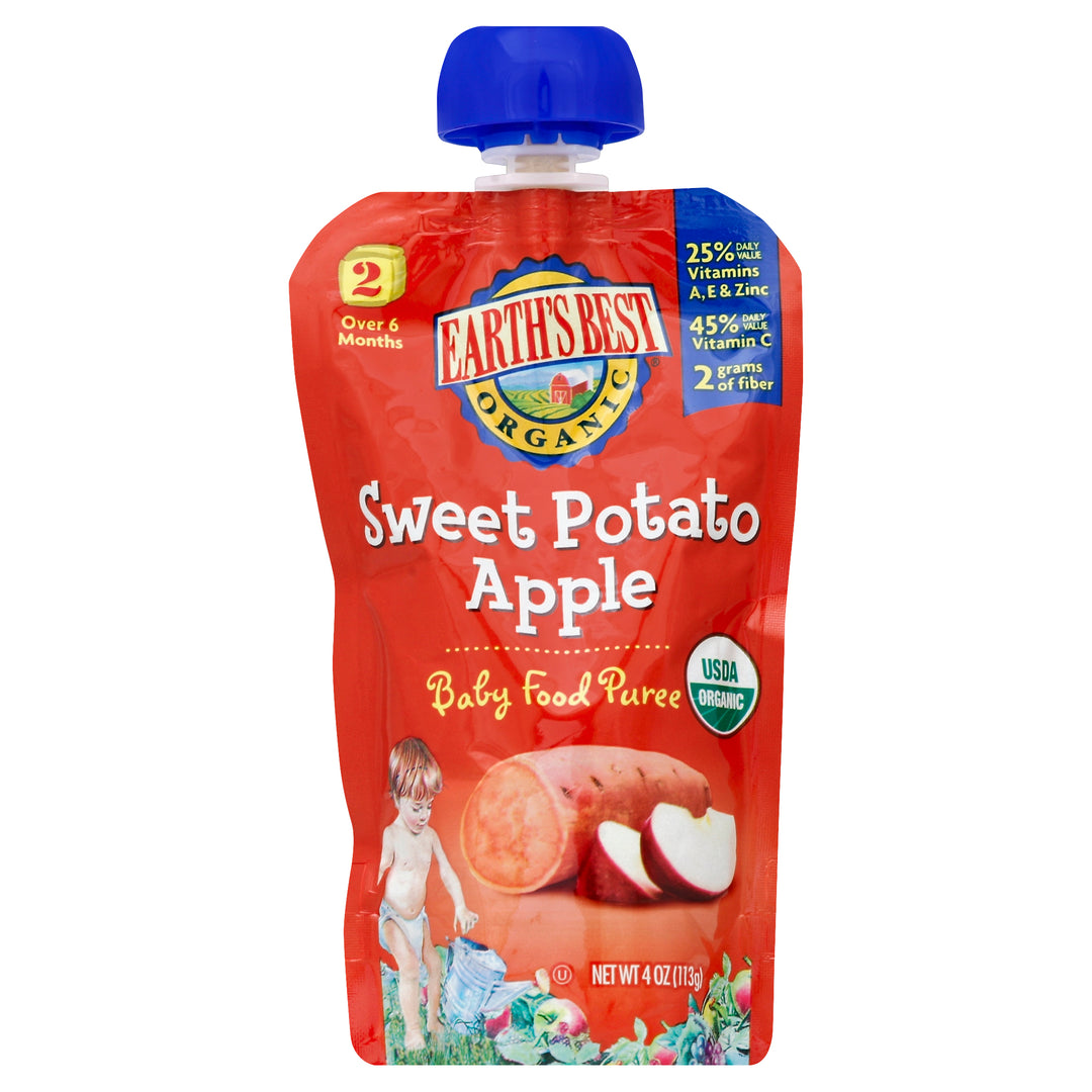 Earths Best Apple And Sweet Potato Puree 12/3.5 Oz [UNFI #38828]