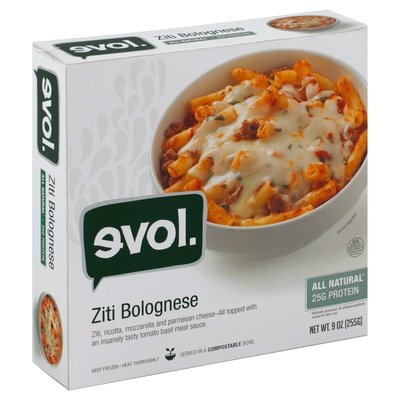 Evol Foods Ziti Bolognese W/Meat Sauce 8/9 Oz [UNFI #70530]