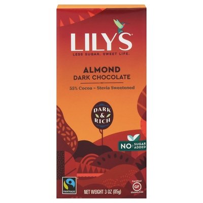 Lilys Dark Choc Almond Bar 12/3 OZ [UNFI #00446]