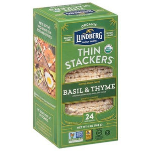 OG2 Lundberg Basil Thyme Thin Stackers 6/6 OZ [UNFI #55437]