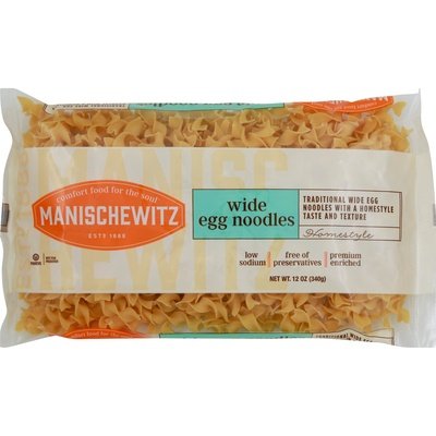 Manischewitz Noodles, Egg, Broad 12/12 OZ [UNFI #74217]