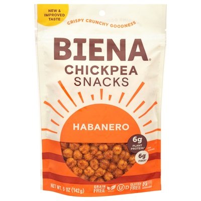 Biena Chkpea Snk Habnero 8/5 OZ [UNFI #64572]