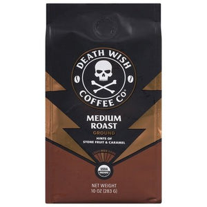 Death Wish Coffee Medium Roast Ground Coffee 6/10 Oz [UNFI #45931]