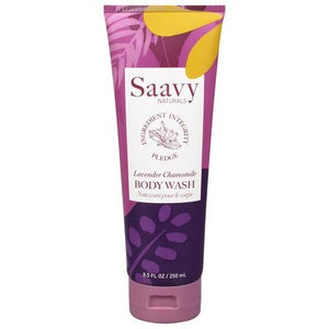 Saavy Naturals Lavender Chamomile Body Wash 8.5 OZ [UNFI #03289] T