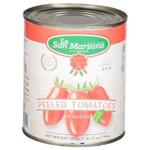 La San Marzano Peeled Tomatoes,Basil 6/28 Oz [UNFI #20830]