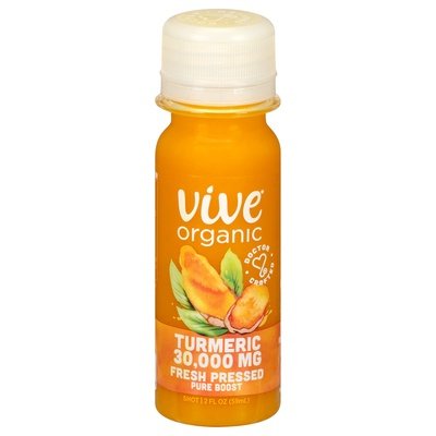 OG2 Vive Organic Pure Boost Turmeric 12/2 OZ [UNFI #68766]