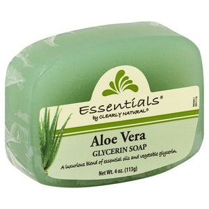 Clearly Nat Soap Aloe Vera 4 OZ [UNFI #82870] T