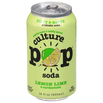 Culture Pop Soda Lemon Lime Soda Singles 12/12 Oz [UNFI #56340]