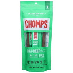 Chomps Jalapeno Beef Sticks 8/9.2 Oz [UNFI #85678]