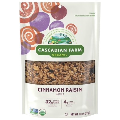 Cascadian Farm Cinnamon Raisin Granola 4/11 Oz [UNFI #59068]