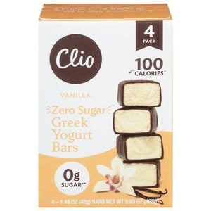 Clio Vanilla Greek Yogurt Bars 6/4/1.48 Oz [UNFI #32815]