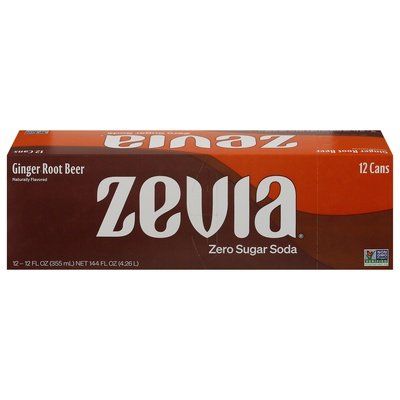 Zevia Ginger Root Beer Soda 2/12/12 Oz [UNFI #86330]