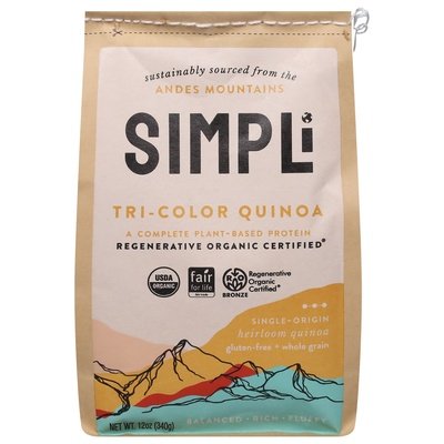 Simpli Regenerative Tricolor Quinoa 8/12 Oz [UNFI #01852]