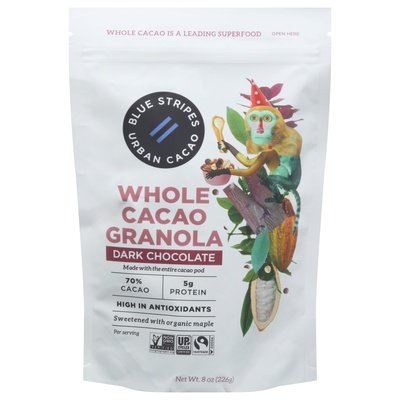 Blue Stripes Whole Cacao Dark Chocolate 6/8 Oz [UNFI #83778]