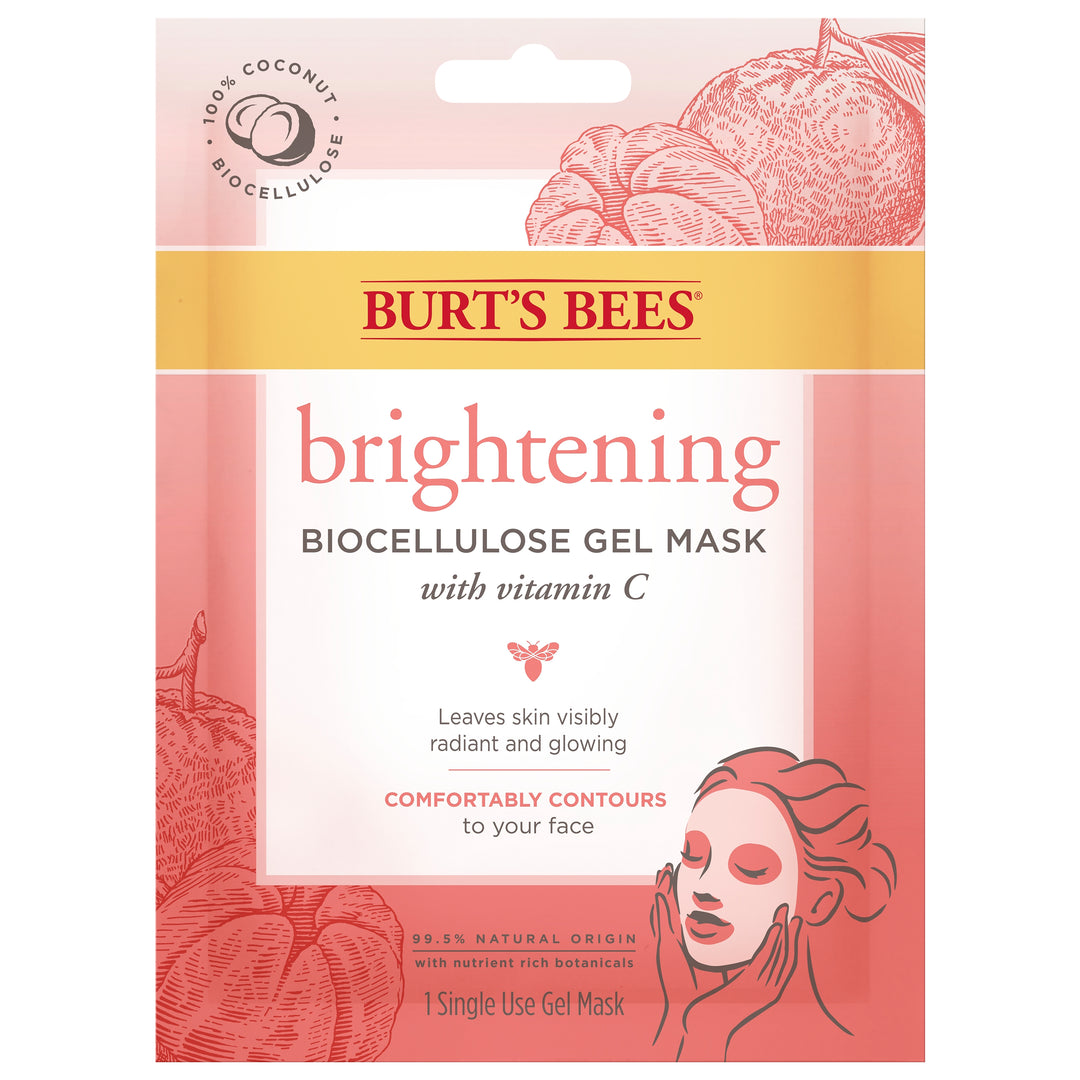 Burts Bees Gel Mask Bright Biocellulose 6/1 Ct [UNFI #49638]