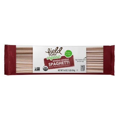 Field Day Spaghetti Wholewheat Pasta 20/16 Oz [UNFI #50413]