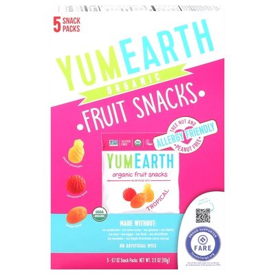 OG2 Yumearth Fruit Snacks Tropical 6/3.5 OZ [UNFI #72610]