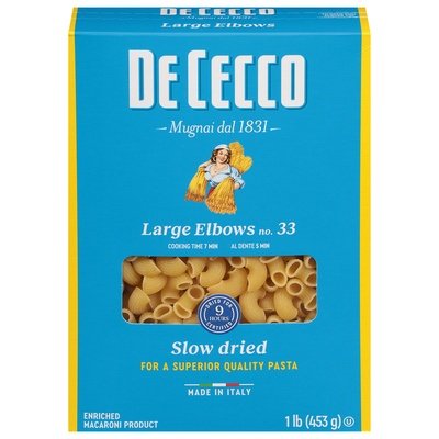 Dececco Pasta Elbows Large 12/16 Oz [UNFI #64872]