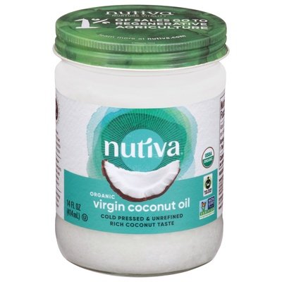 OG1 Nutiva Virgin Coconut Oil Fair Trade 6/14 OZ [UNFI #43059]