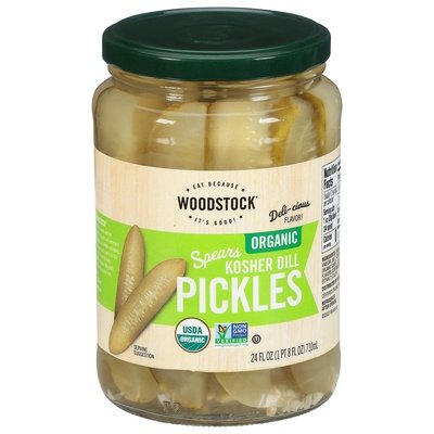 OG2 Woodstock Kosher Dill Pickle Spears 6/24 OZ [UNFI #70269]