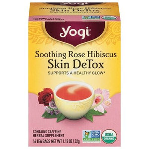 OG2 YOGi Soothng Rose Hibiscus Skin Detox 6/16 BAG [UNFI #63806] T