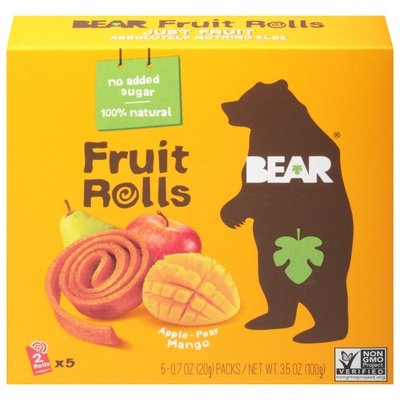 Bear Yoyos Real Fruit Rolls Mango 6/3.5 OZ [UNFI #07777]