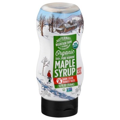 OG2 Butternut Mountain Farm Maple Syrup, Grade A, Dark Amber 12/12 OZ [UNFI #44558]