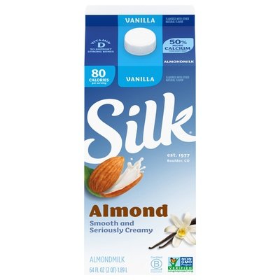 Silk Almond Milk Vanilla 6/64 OZ [UNFI #13301]