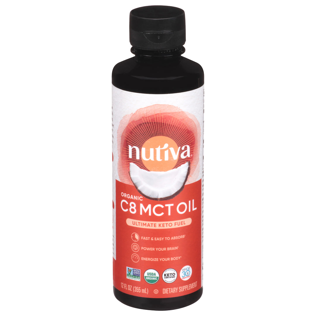 OG1 Nutiva Oil C8 MCT Coconut 12 FZ [UNFI #03556] T