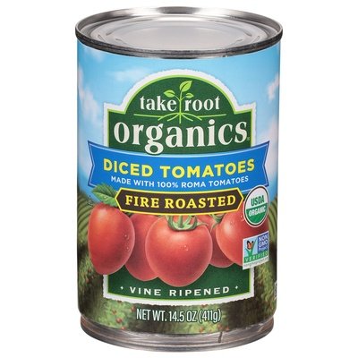 Take Root Organics Fire Roasted Diced Tomatoes 12/14.5 Z [UNFI #16118]