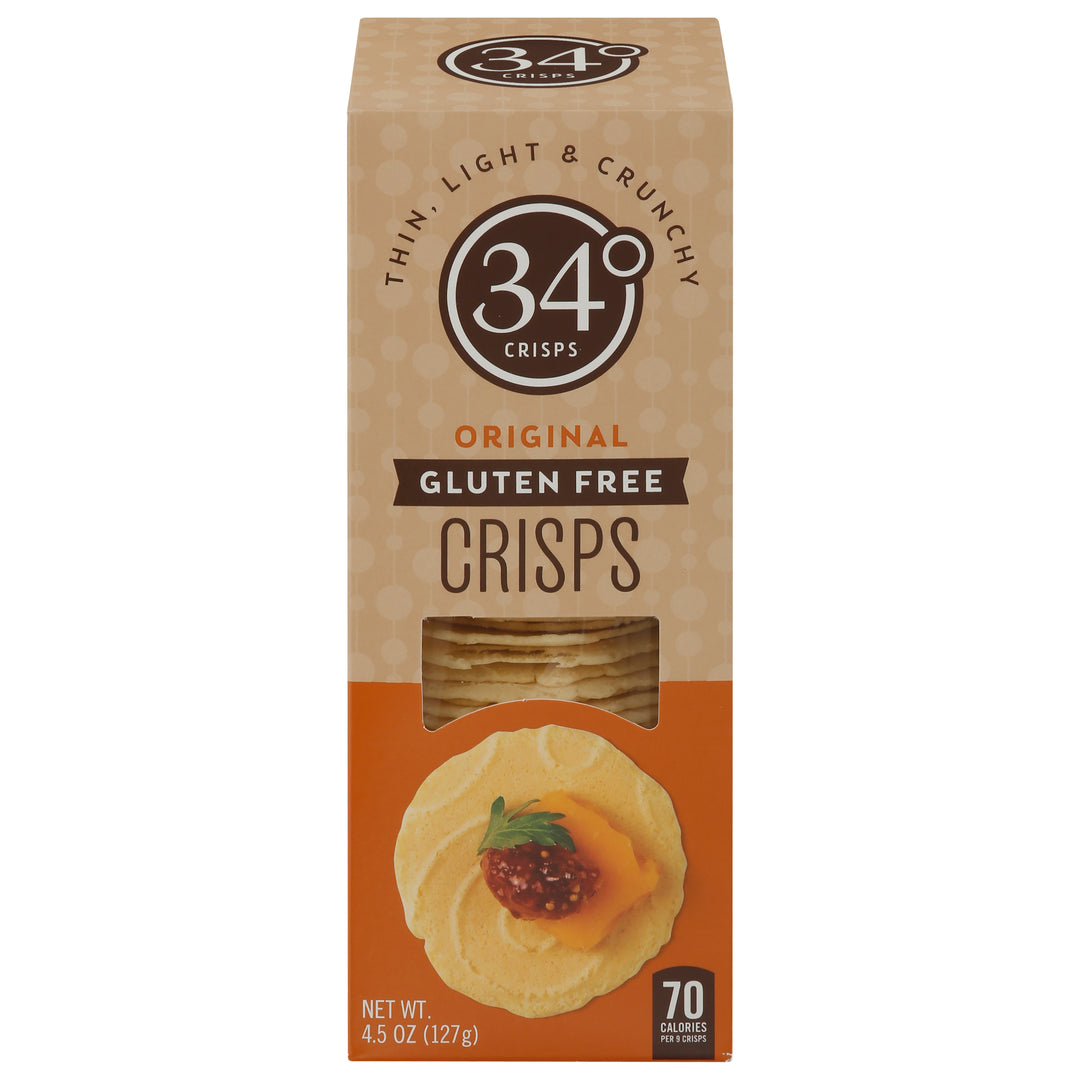 34 Degrees Gluten Free Original Crisps 12/4.5 Oz [UNFI #05656]