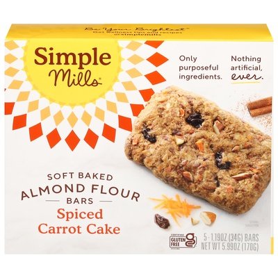 Simple Mills Spc Crt Cke Bars 6/5.99 OZ [UNFI #83305]