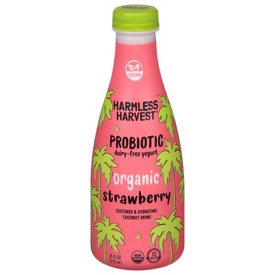 OG2 Harmless Harvest Strawberry Drnkable ND Yogurt 6/24 OZ [UNFI #28040]