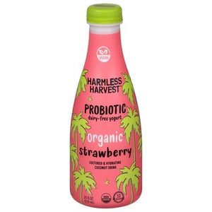 OG2 Harmless Harvest Strawberry Drnkable ND Yogurt 6/24 OZ [UNFI #28040]