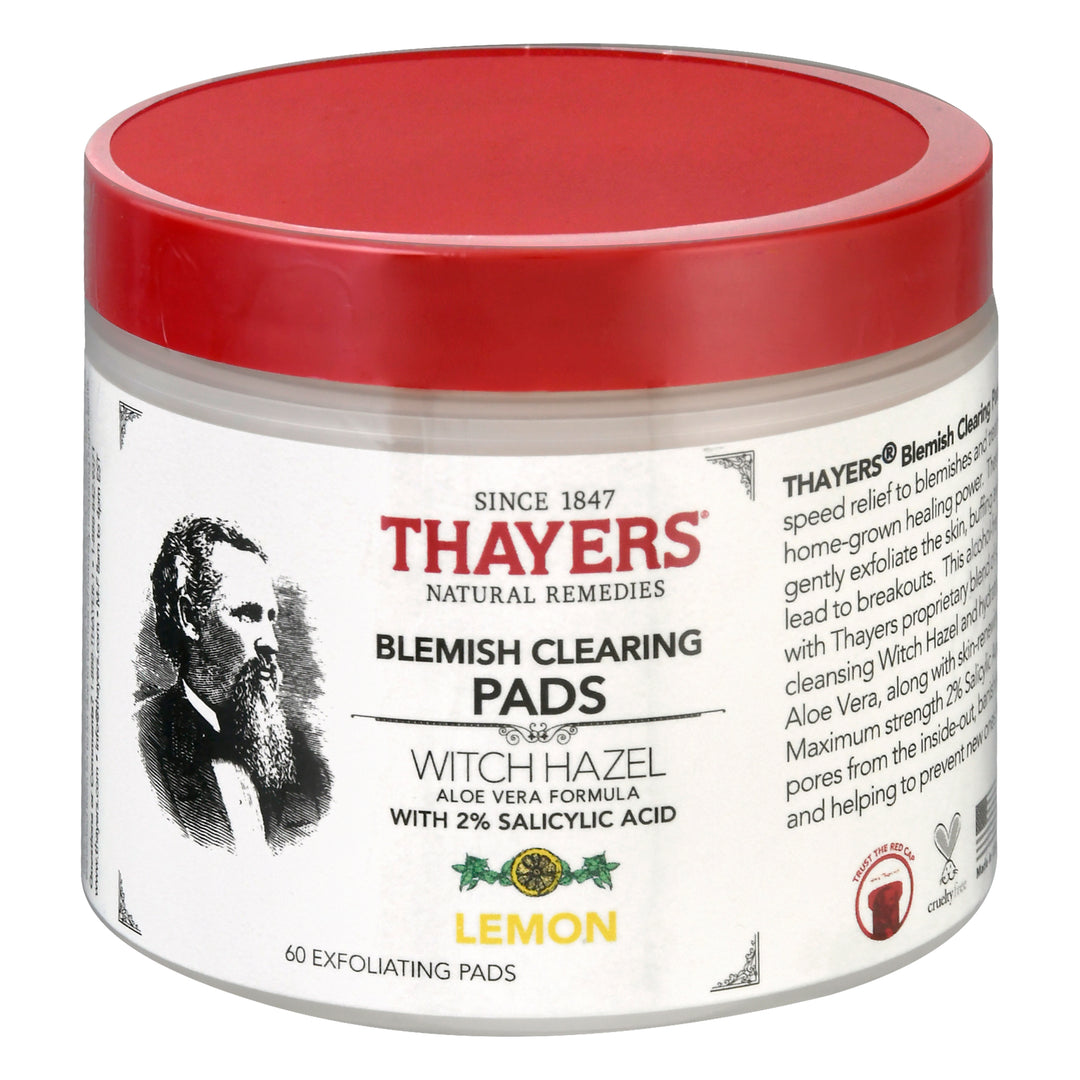 Thayers Blemish Clearing Pads 60 Ct [UNFI #44381] T