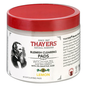 Thayers Blemish Clearing Pads 60 Ct [UNFI #44381] T