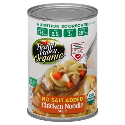 OG2 Hlth Vly Soup Chicken Noodle No Slt 12/14.5 OZ [UNFI #34383]