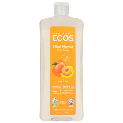 Ecos Dishmate Apricot 6/25 OZ [UNFI #50535]