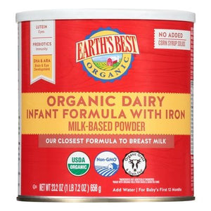 OG2 Earth`S Best Mlk-Based Pwdr, W/Iron,Dha/Ara 4/21 Oz [UNFI #67347]