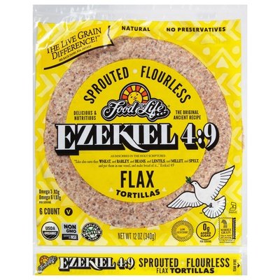 OG2 Food For Life Tortilla Flax 10" 12/12 OZ [UNFI #10053]