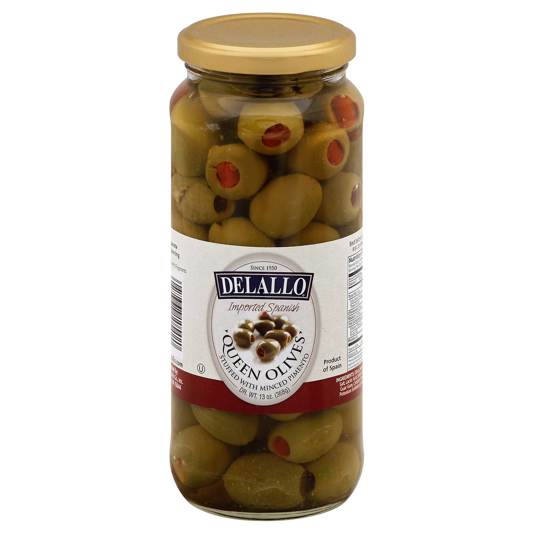 Delallo Olives Queen Stuffed 6/14 Oz [UNFI #02693]